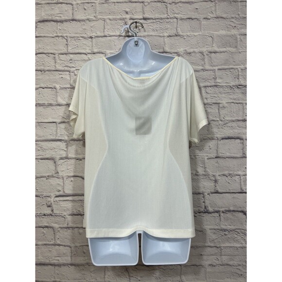 St. John Ivory Boat Neck Blouse Large K914QF1 NWT (Minor Flaws) - Picture 7 of 15